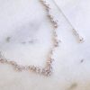 Célestine - Collier avec bijou de dos avec pendentif goutte d'eau oxyde de zirconium