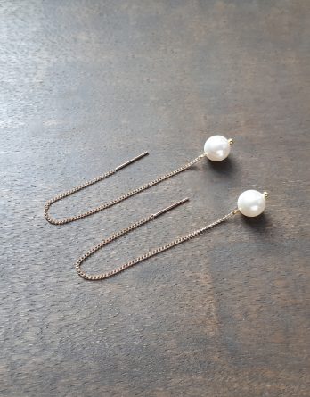 Enora - Chaînes d'oreilles mariage avec perles swarovski