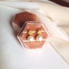 Camélia - Boucles d’oreilles mariage fleurs camélias avec perles Swarovski