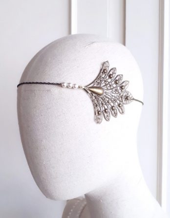 Clara - Headband mariage vintage chic avec perles Swarovski