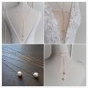 Gabrielle - Collier bijou de dos mariage avec perles swarovski- Collier bijou de dos mariage avec perles swarovski