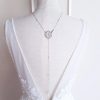 Emma - Collier bijou de dos mariage vintage chic et élégant avec perles Swarovski
