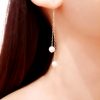 Gabrielle - Boucles d'oreilles chaînes longues avec perles Swarovski