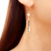 Lydie - Boucles d'oreilles hypoallergénique pendantes gouttes d'eau avec perles Swarovski