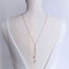 Maëlle - Collier de dos mariage minimaliste avec perles d'eau douce