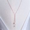 Maëlle - Collier de dos mariage minimaliste avec perles d'eau douce