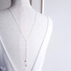 Mia - Collier de dos mariage minimaliste et moderne avec perles Swarovski
