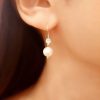 Orphée - Boucles d'oreilles mariage ornées d'oxydes de zirconium et perles Swarovski