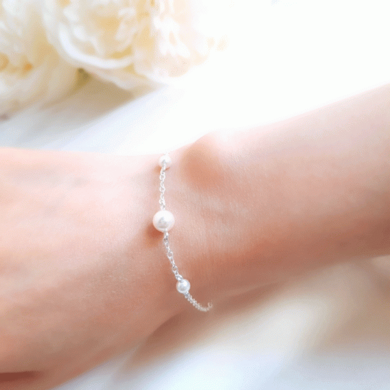Zoé No.4 - Bracelet mariage perles pour mariée et demoiselle d’honneur