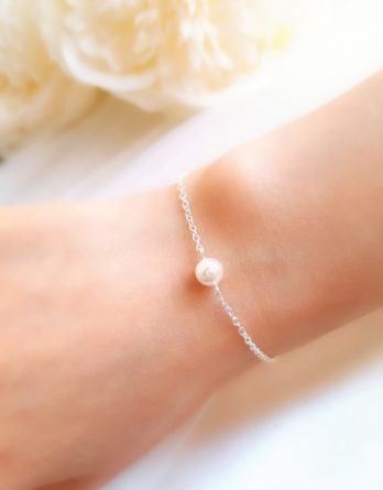 Lou - Parure de mariage minimaliste et moderne avec perles Swarovski